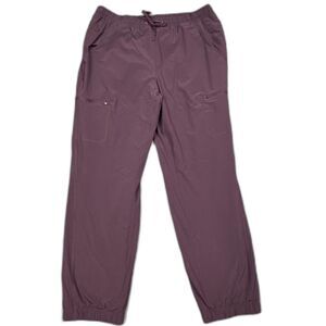 Eddie Bauer Women's Flannel Lined Purple Pants 16